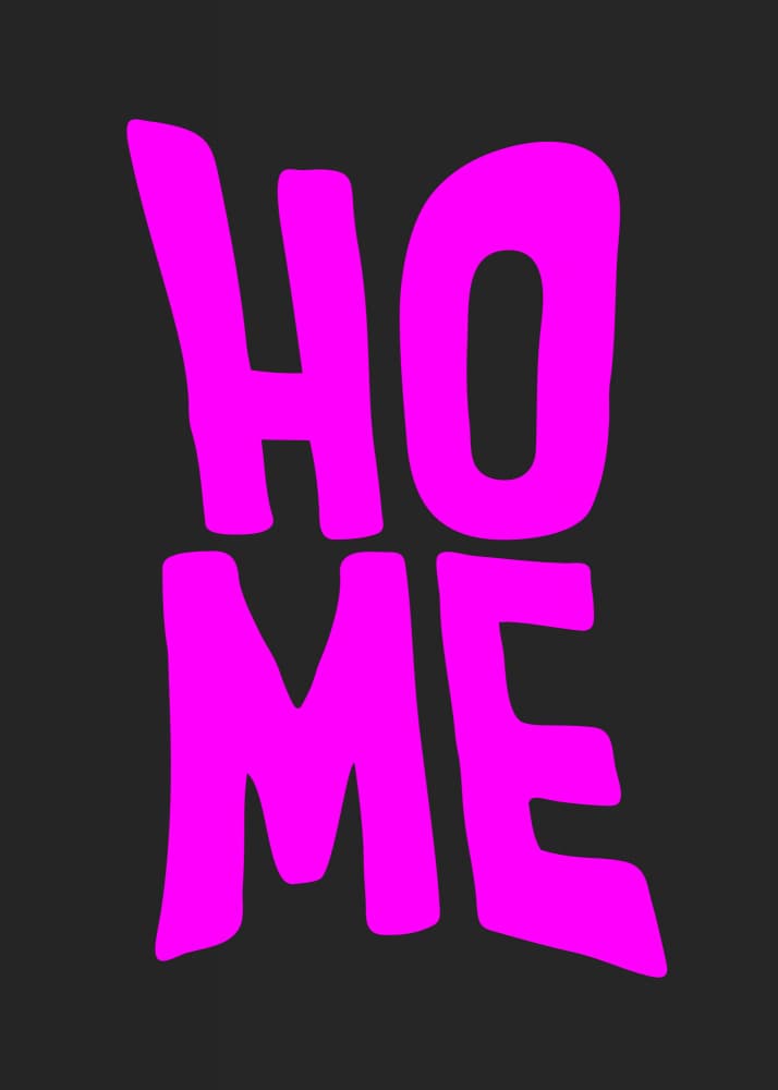 Bold Pink Home by Andreas Magnusson — canvas wall art
