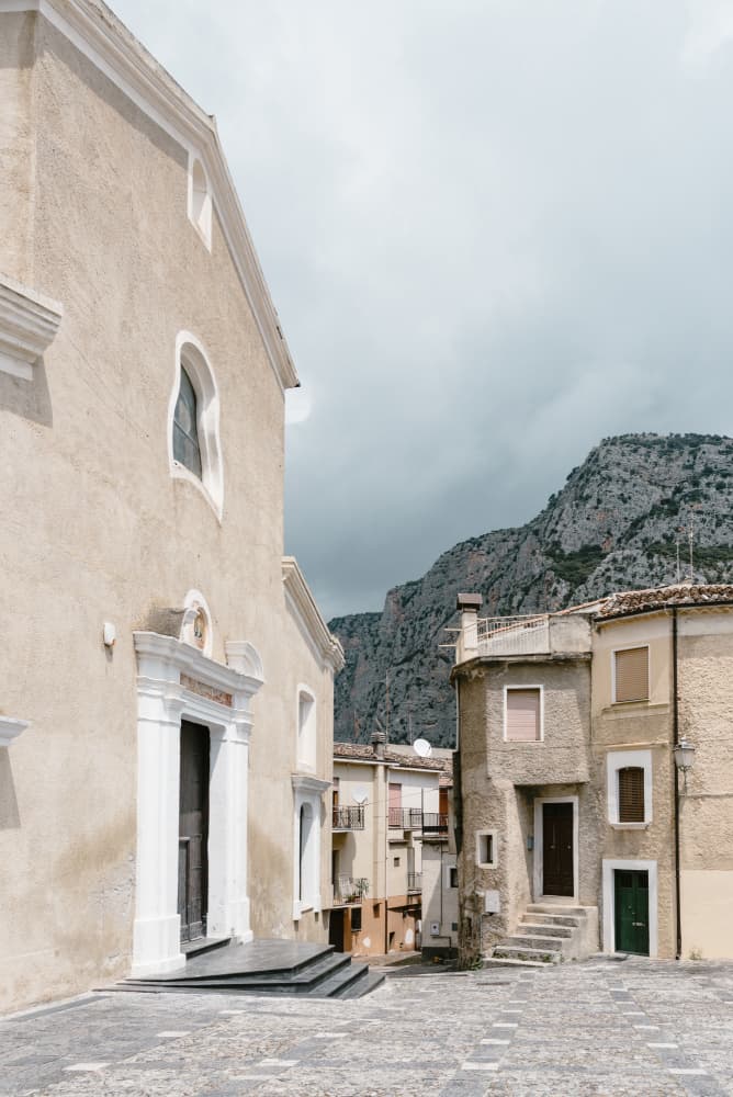 Mountain Village Church by Photolovers — canvas wall art