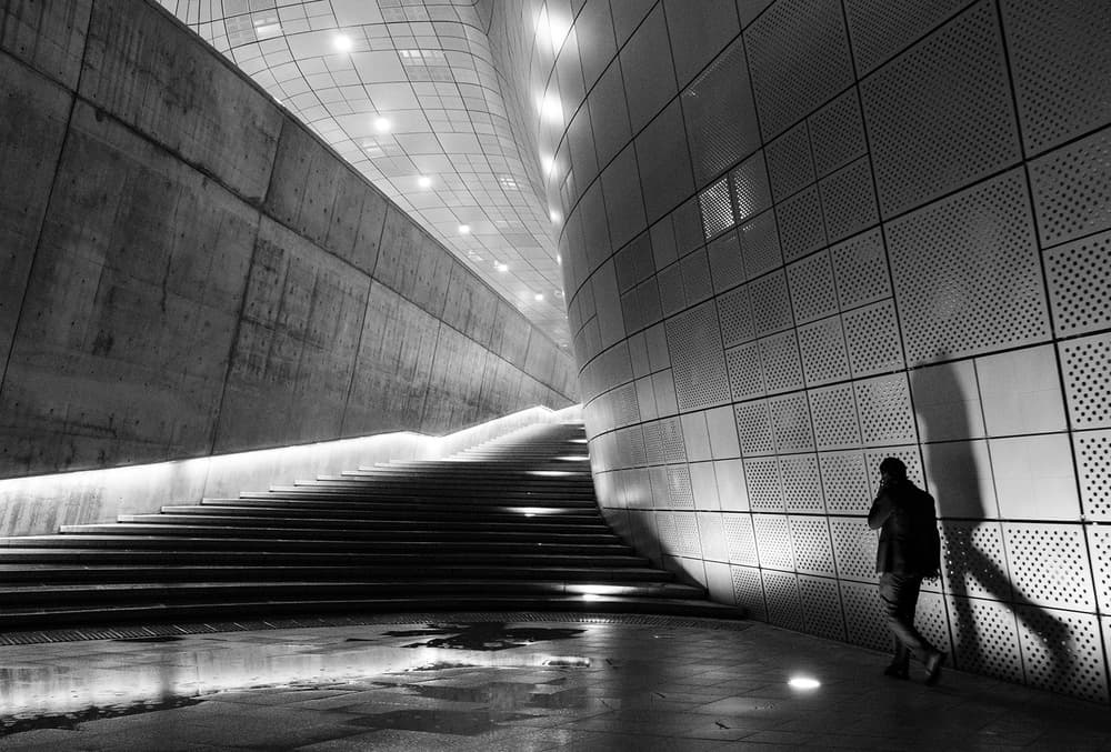 Urban Solitude at Night by HAN dong hee — canvas wall art