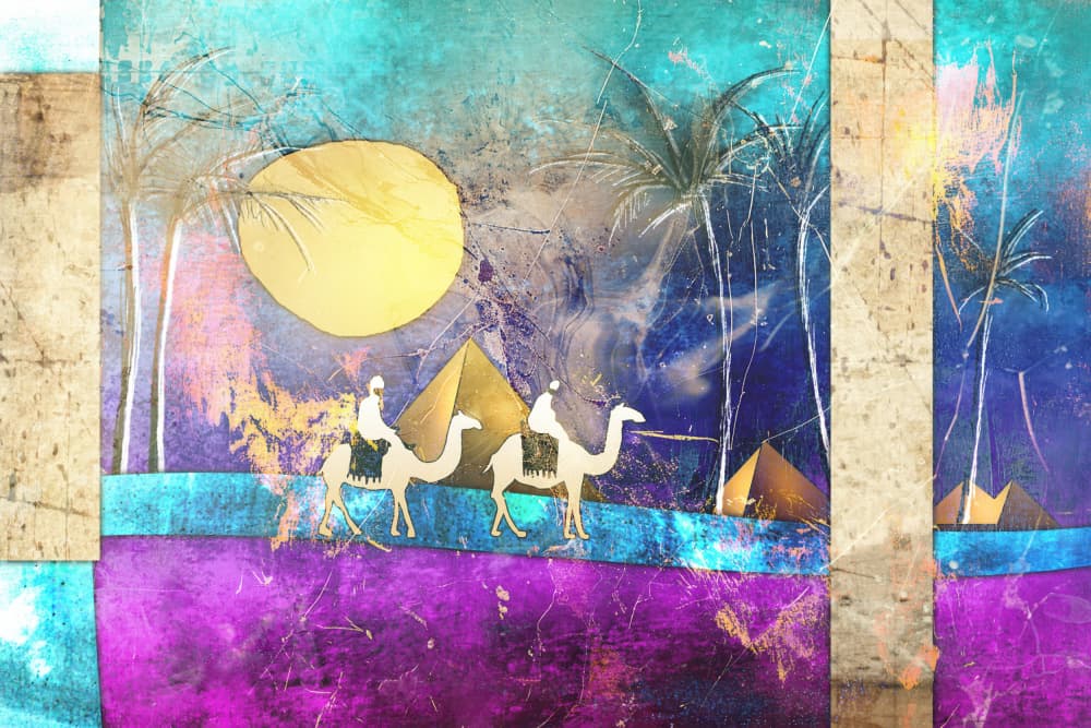 Mystical Desert Caravan by Rafal Kulik — canvas wall art