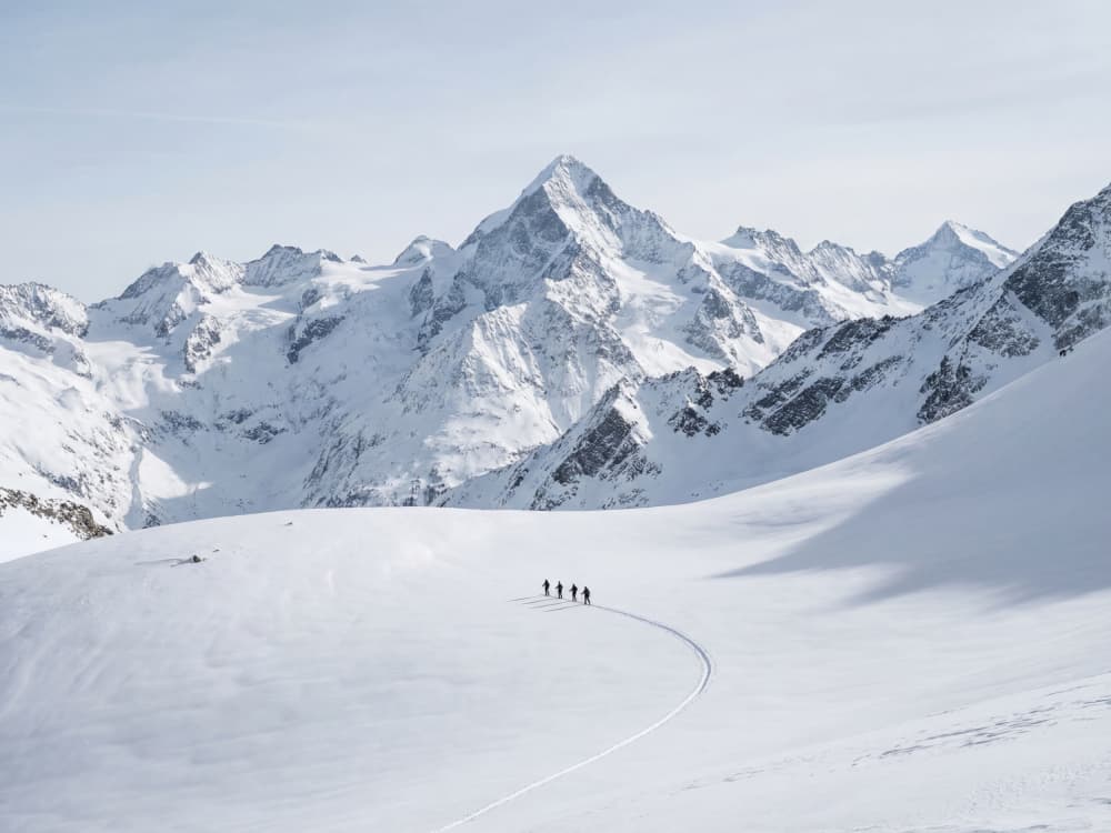 Winter Mountain Trek by Andreas Magnusson — canvas wall art