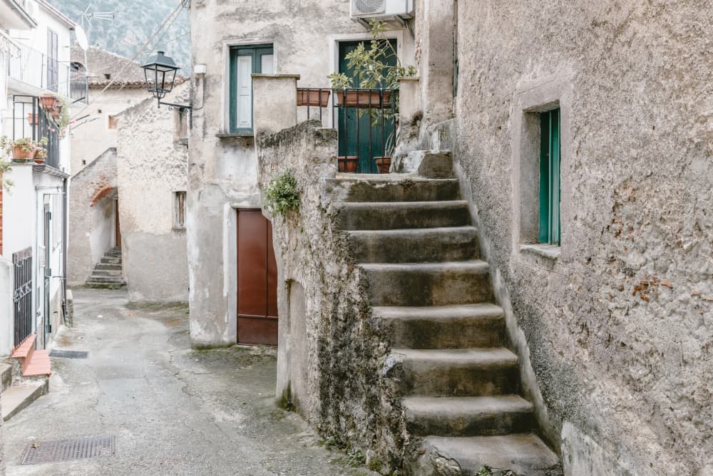 Charming Italian Village Path by Photolovers — canvas wall art