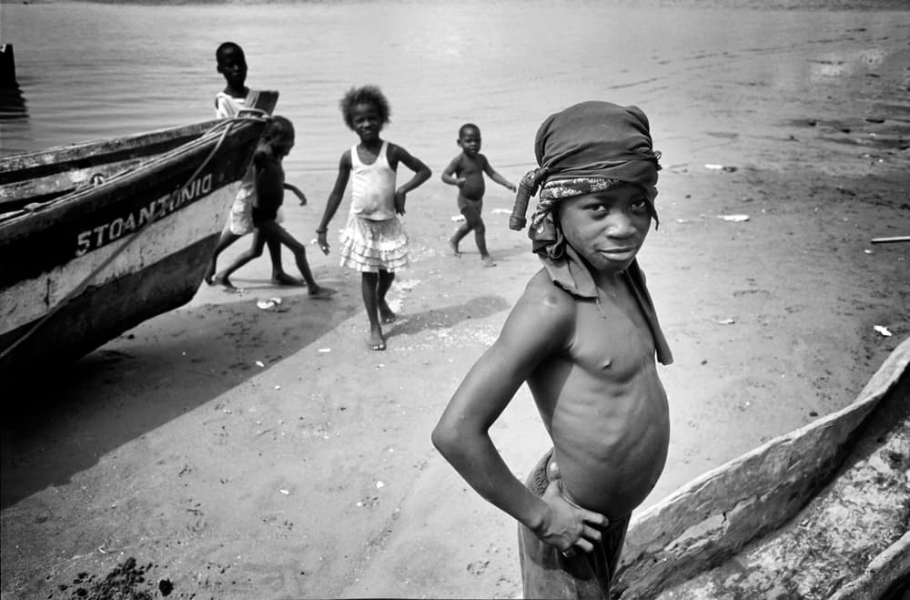 African Children Beach Life by Martin Froyda — canvas wall art