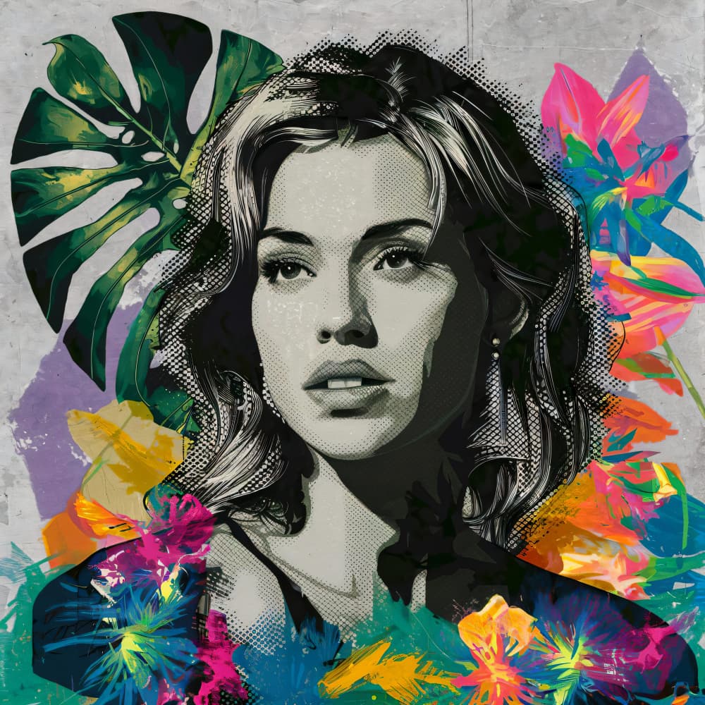Vibrant Floral Portrait by Cicero Spin — canvas wall art