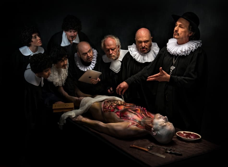 Modern Anatomy Lesson by Derek Galon MA FRPS FOPS — canvas wall art
