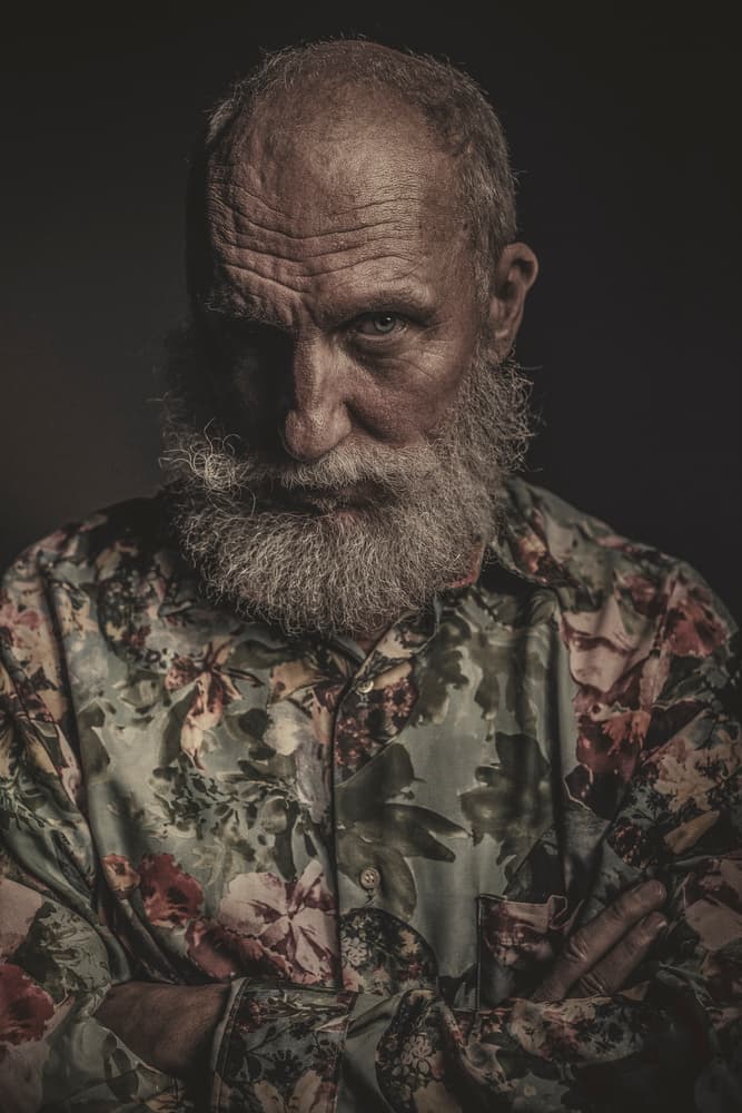 Intense Bearded Man by gNo — canvas wall art