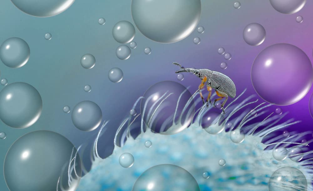 Weevil Among Bubbles by Thierry Dufour — canvas wall art