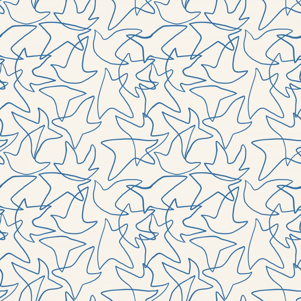 Flying Bird Pattern by Little Dean — canvas wall art
