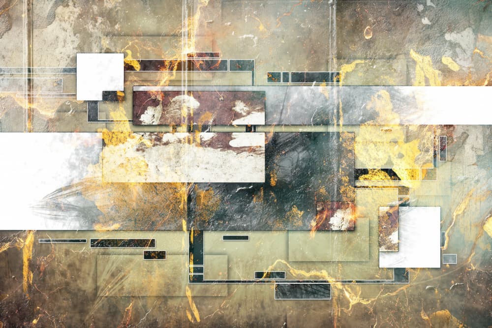 Textured Gold Blocks by Rafal Kulik — canvas wall art