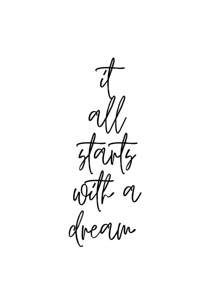 Inspiring Dream Calligraphy by Kristina N. - SoulArt Shop — canvas wall art