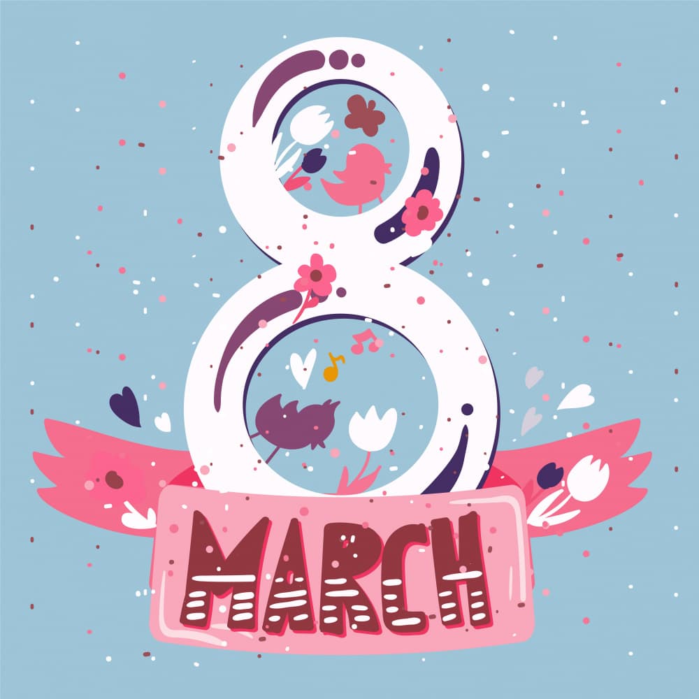 Whimsical March Eight Birds by Marika Barsrsind β canvas wall art