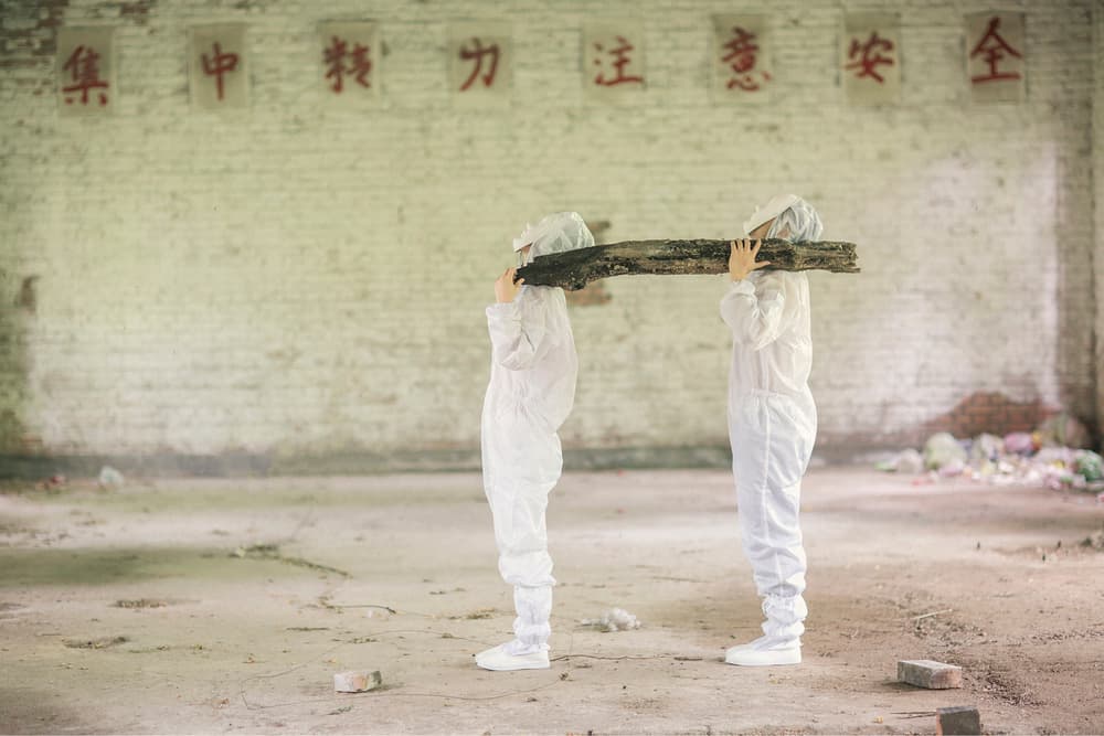 Mysterious Figures Industrial Decay by Zhou Chengzhou — canvas wall art