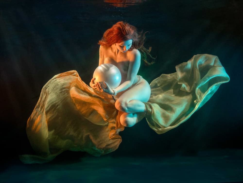 Ethereal Pearl Goddess by Derwood — canvas wall art