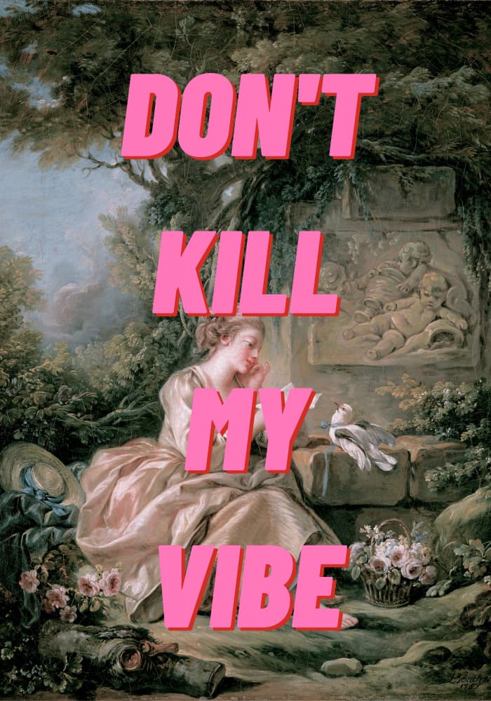 Rococo Woman Pink Vibe by Athene Fritsch — canvas wall art