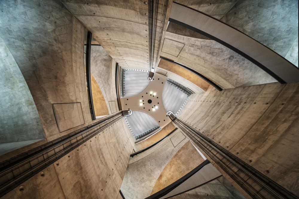 Brutalist Vertical Ascent by fotomarion — canvas wall art