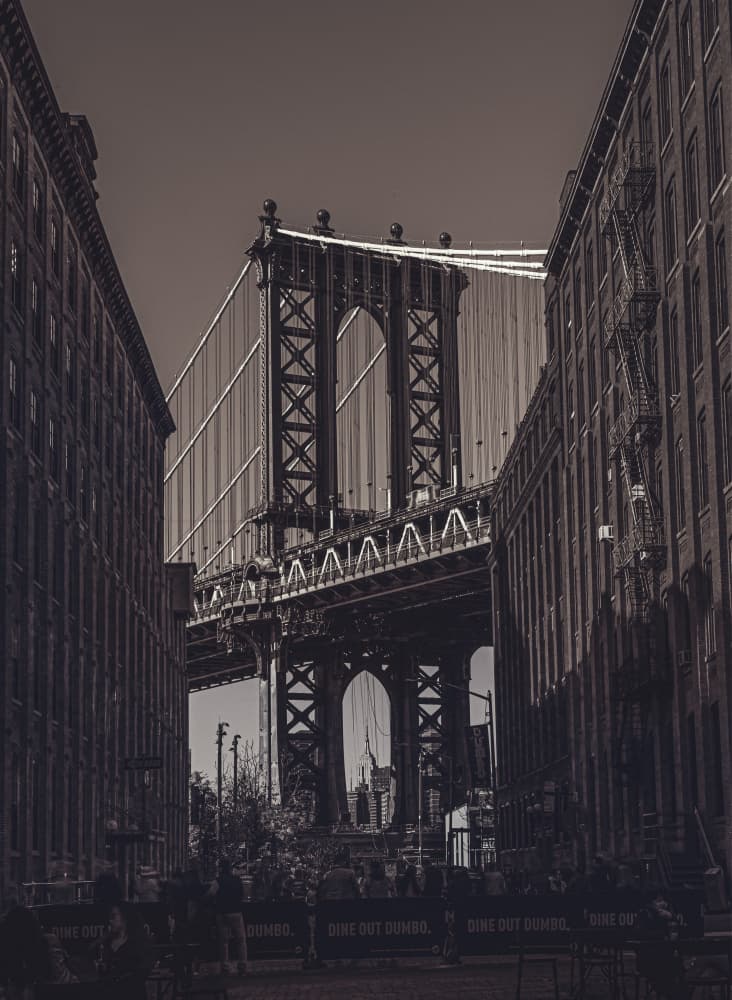 Manhattan Bridge Dumbo View by Yanny Liu — canvas wall art