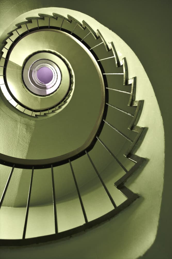 Geometric Spiral Staircase by Christina Sillen — canvas wall art