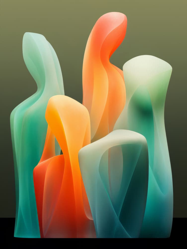 Ethereal Fluid Forms by Bilge Paksoylu — canvas wall art