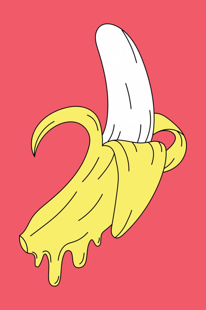 Melting Banana by jay stanley — canvas wall art
