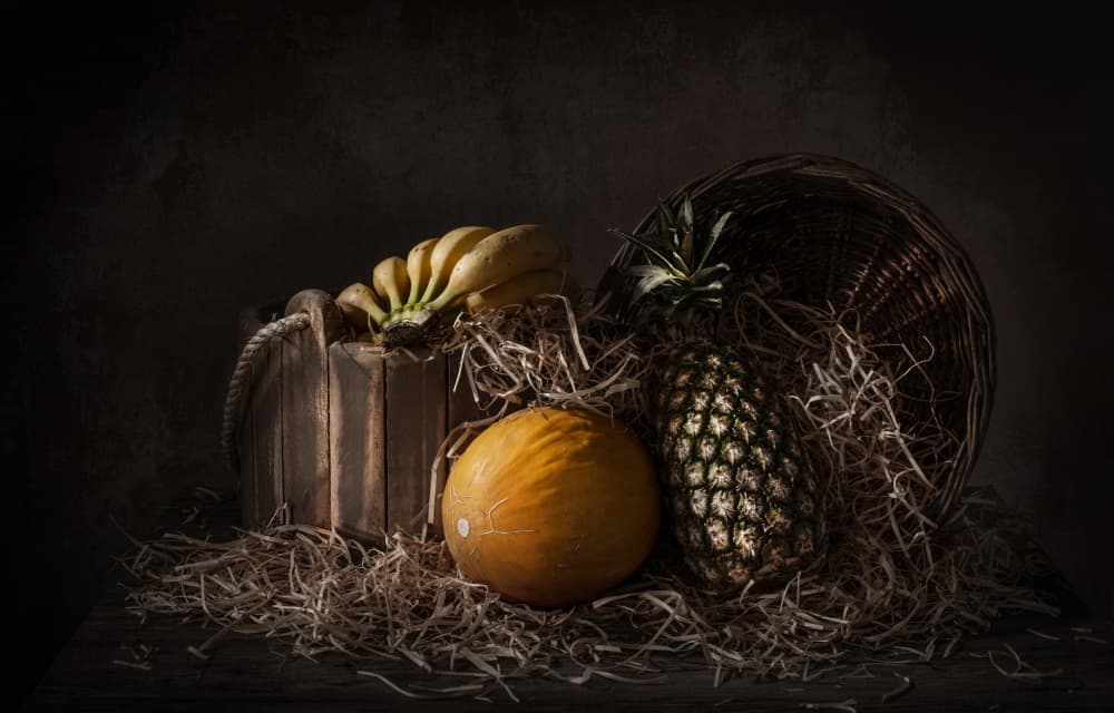 Dark Tropical Still Life by Margareth Perfoncio — canvas wall art
