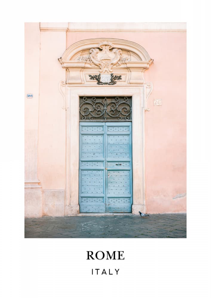 Trastevere Rome Travel poster by Raisa Zwart — canvas wall art