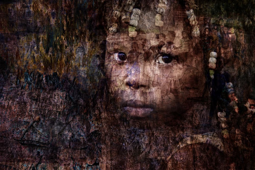 Soulful Child Gaze by Emel Sefer — canvas wall art