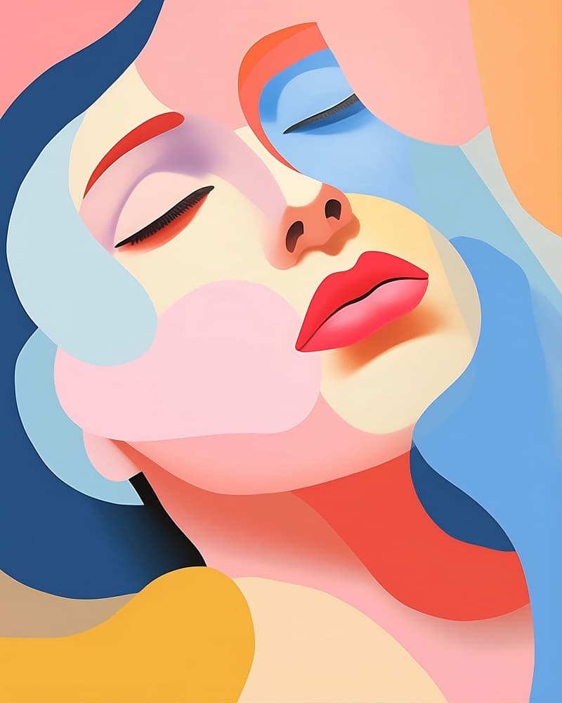 Serene Abstract Portrait by Emiliano Deificus — canvas wall art