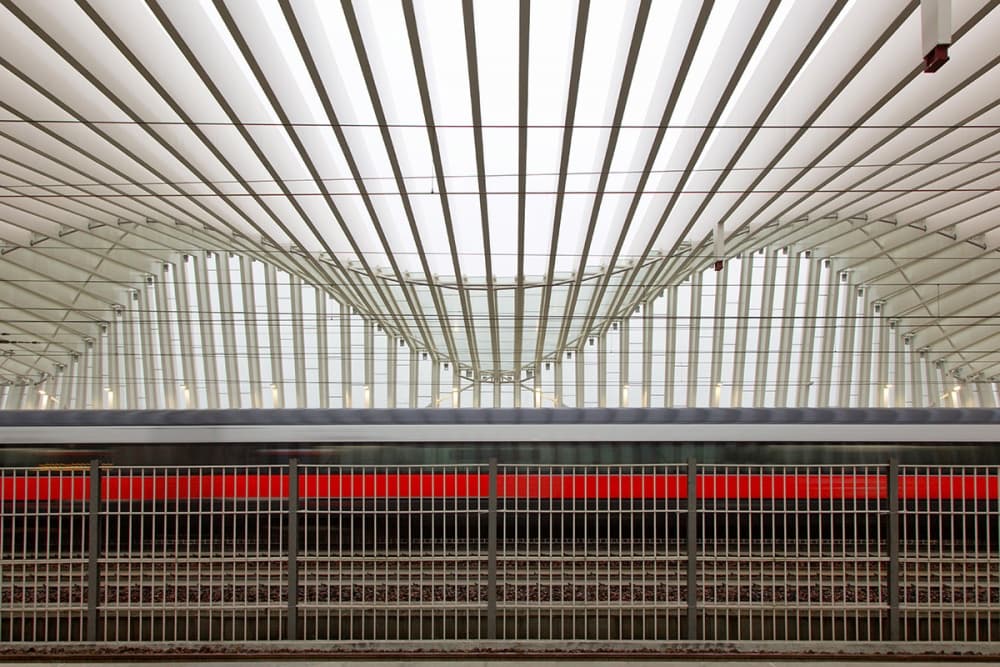 Speeding Train Architecture by Massimo Della Latta — canvas wall art