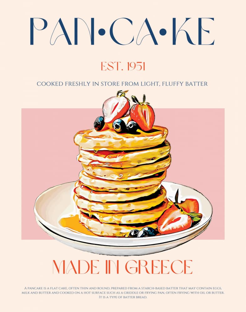 Delicious Berry Pancakes by Nazma Khokhar — canvas wall art