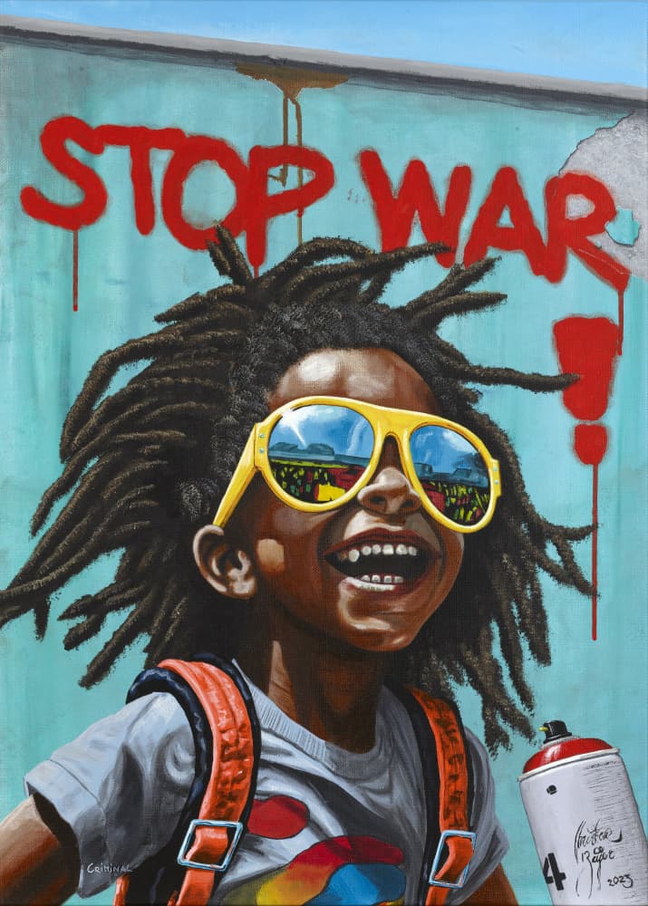 Stop War by Christian Beijer — canvas wall art