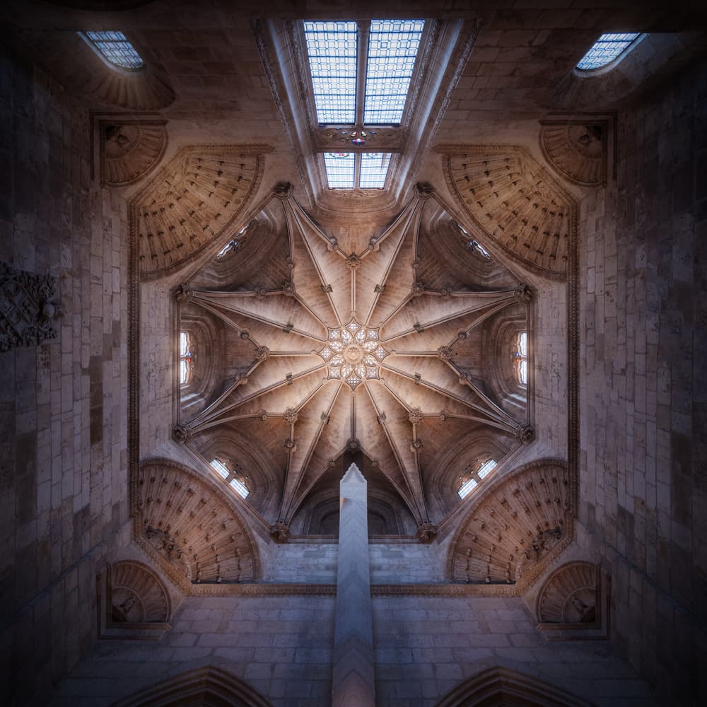 Gothic Star Vaulted Ceiling by Juan Pablo de Miguel — canvas wall art