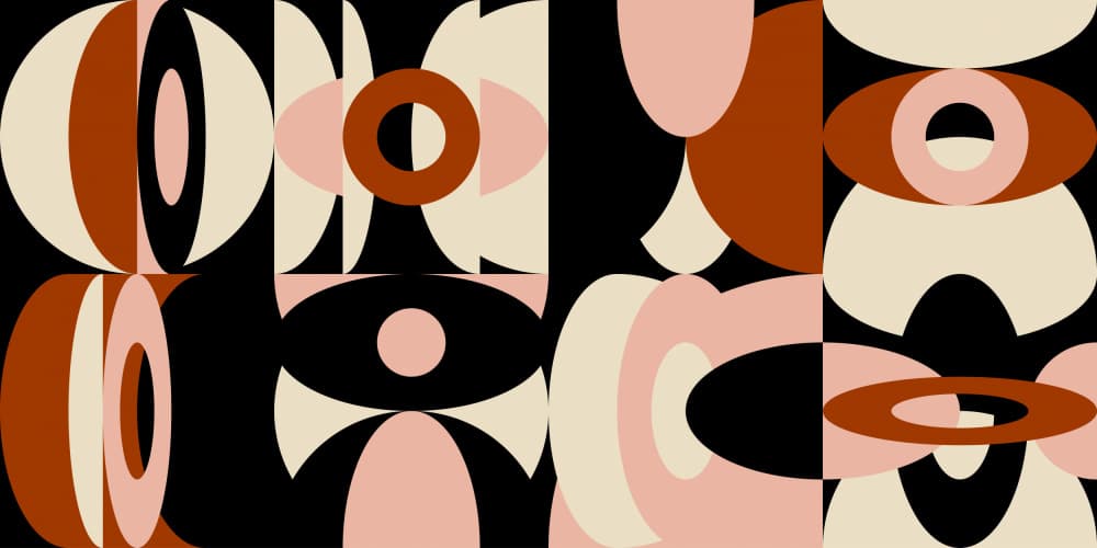 Mid Century Geometric Shapes by Dina Dankers — canvas wall art