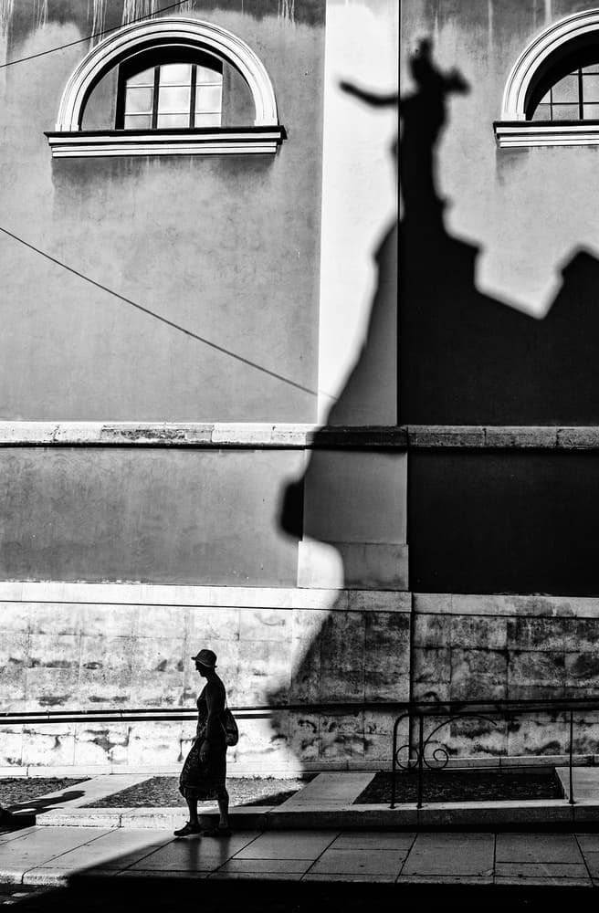 Crucifix Shadow Walk by Aleš Klabus — canvas wall art