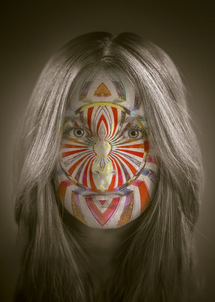 Vibrant Abstract Portrait by Stephan Rückert — canvas wall art