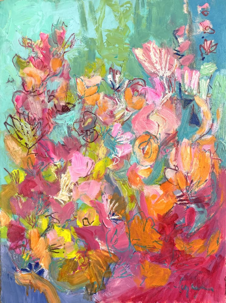 Vibrant Floral Abstract by Dorothy Fagan — canvas wall art