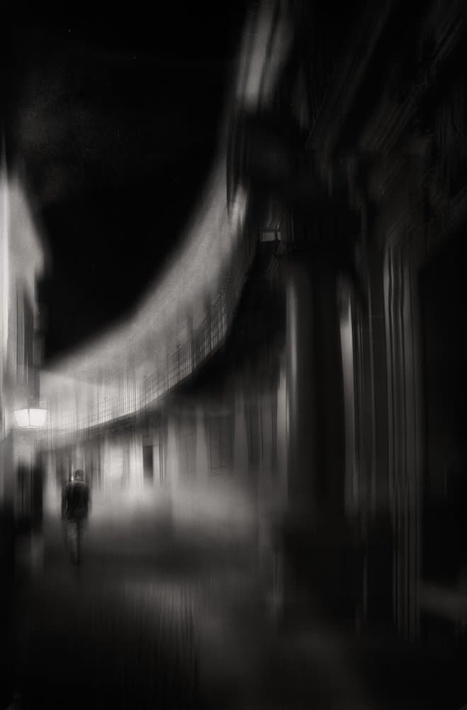 Solitary Night Walk by Charlaine Gerber — canvas wall art