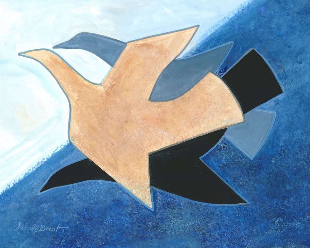 aAbstract Birds in Flight by Isabelle Brent — canvas wall art