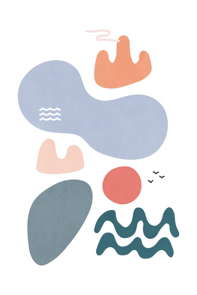 Abstract Ocean Landscape by amini54 — canvas wall art