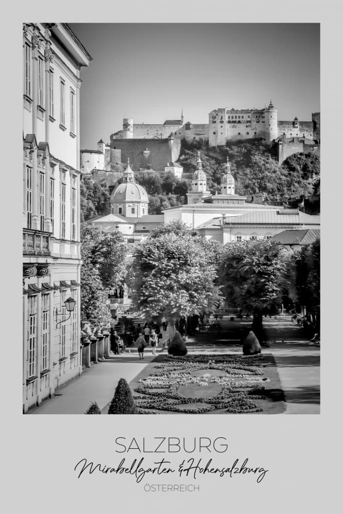 Mirabell Garden Hohensalzburg by Melanie Viola — canvas wall art