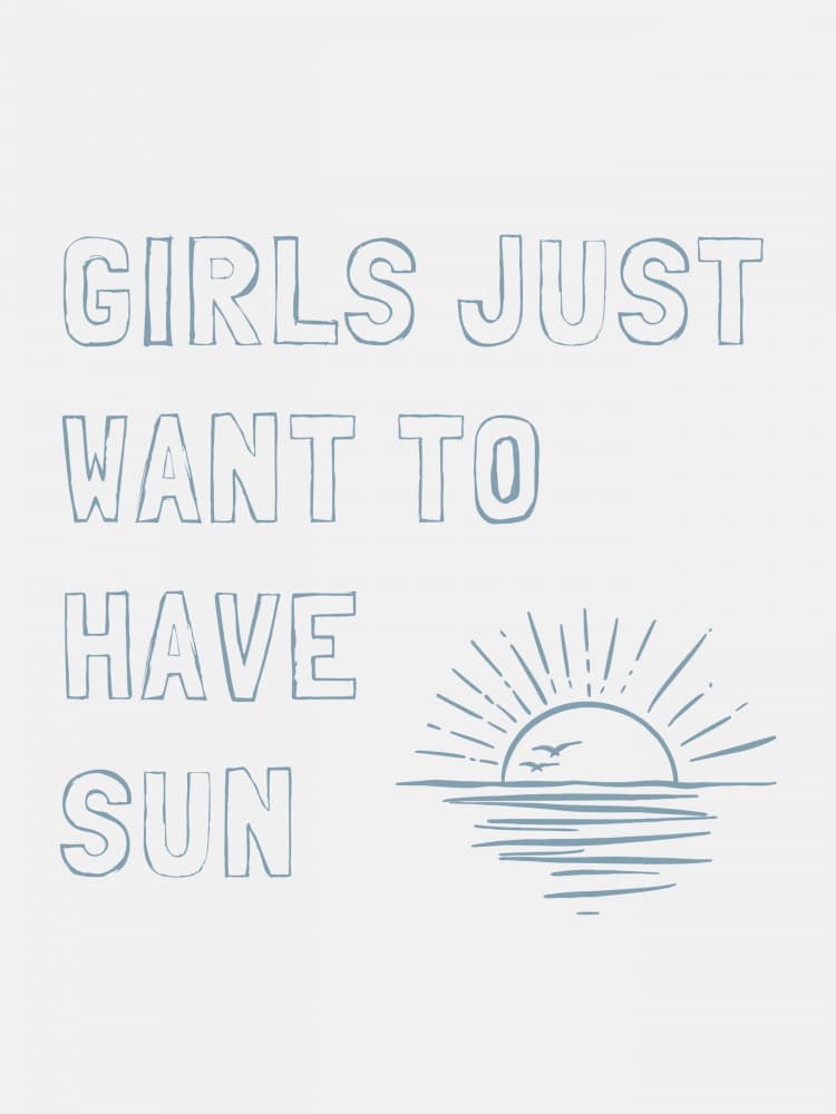 Girls Just Want Sun by Jolly and Dash — canvas wall art
