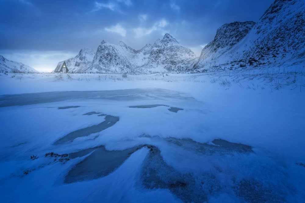 Frozen Mountain Landscape by David Martin Castan — canvas wall art