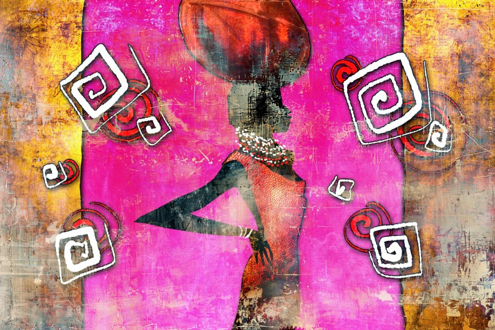 Vibrant African Woman by Rafal Kulik — canvas wall art
