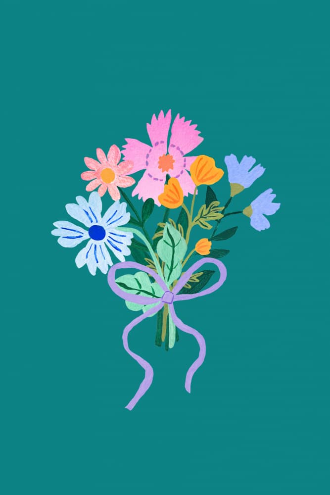 Sweet Garden Bouquet by Karen Menzenbach — canvas wall art