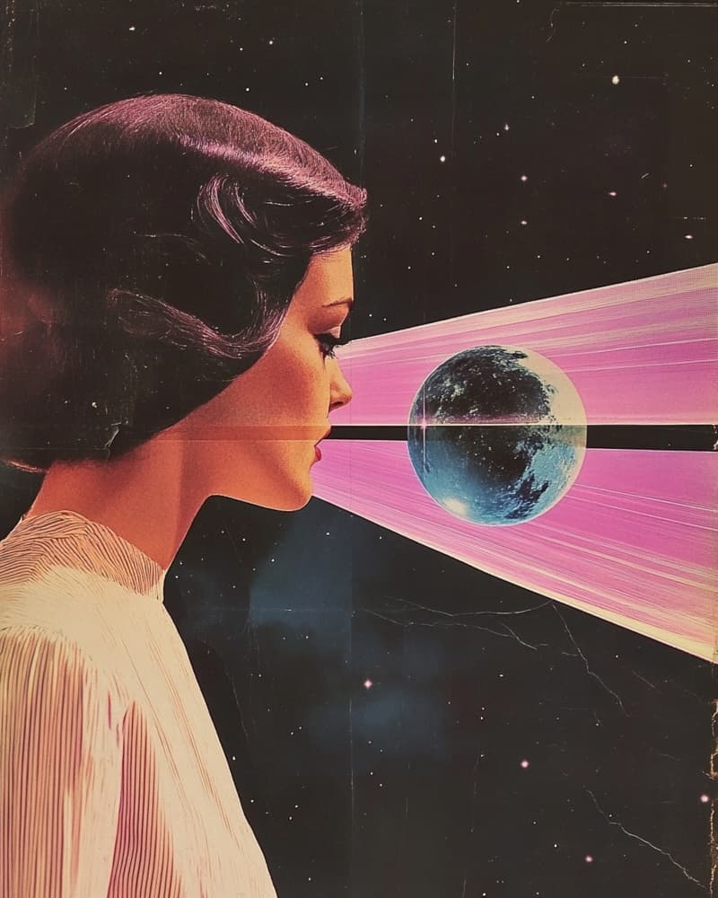 Cosmic Woman Pink Vision by Samantha Hearn — canvas wall art