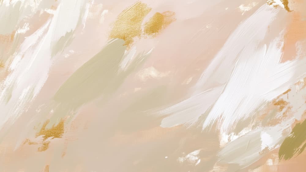 Blush Gold Brushstrokes by Marika Barsrsind β canvas wall art