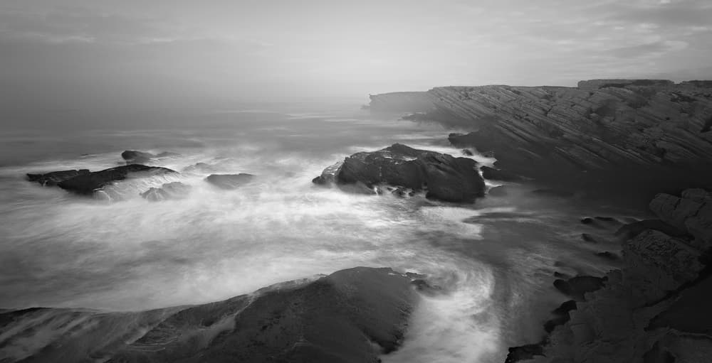 Misty Coastal Serenity by Paulo Abrantes — canvas wall art