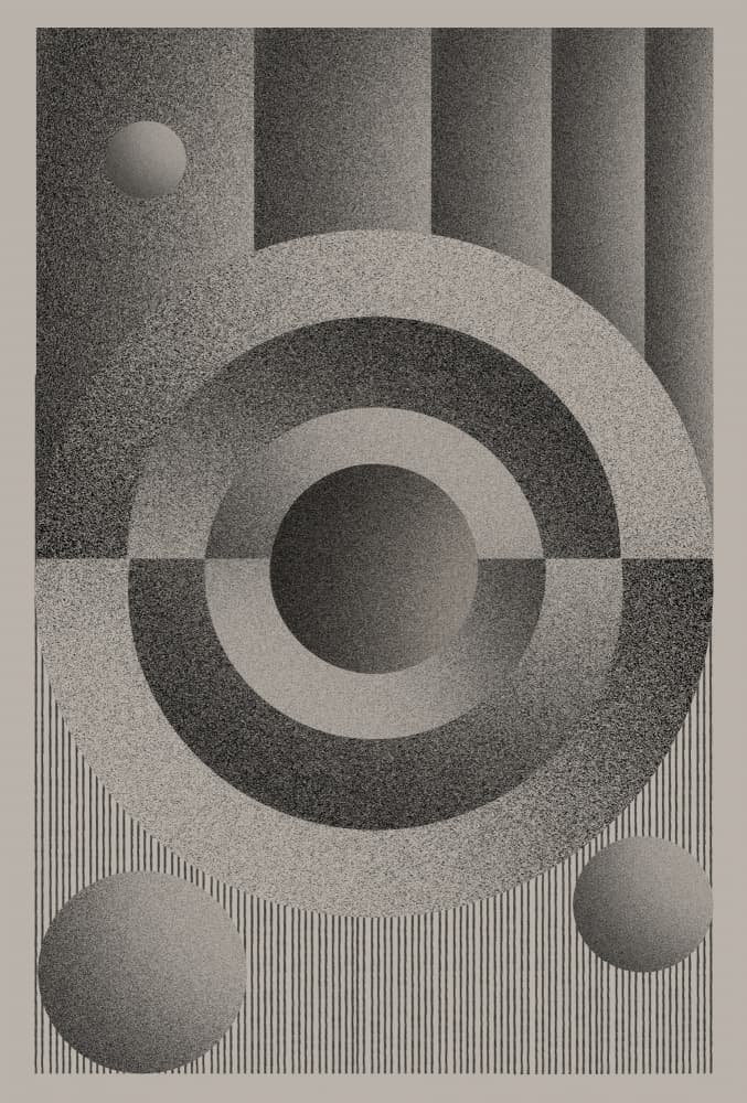 Monochrome Geometry by THE MIUUS STUDIO — canvas wall art