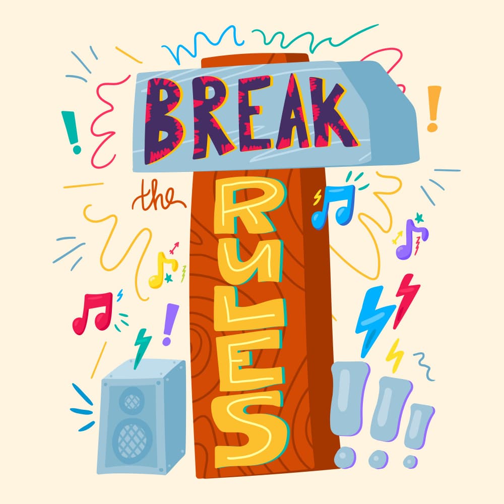 Break The Rules Music by Marika Barsrsind β canvas wall art