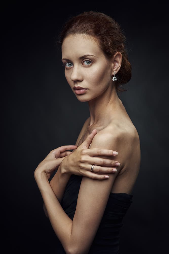 Elegant Redhead Portrait by Photographer — canvas wall art