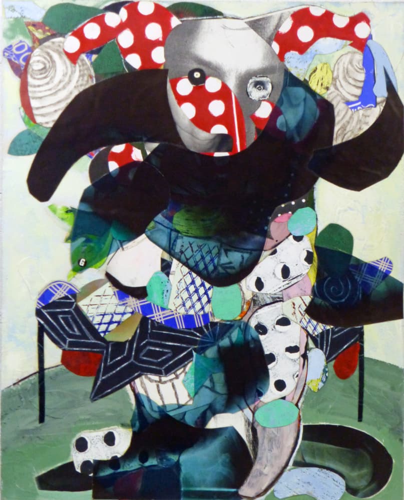 Whimsical Polka Face by Pascal Marlin — canvas wall art